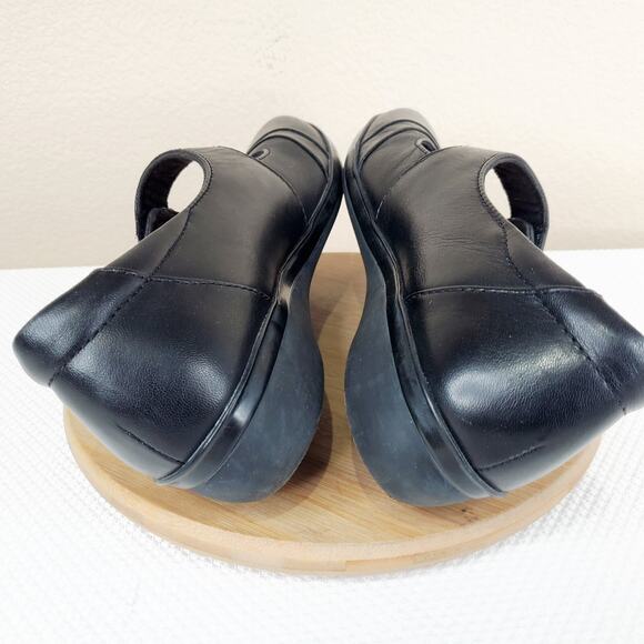 Clarks Mary Jane Shoes Women 10 Kennon Black Strap Work Office Wedge - Picture 9 of 13